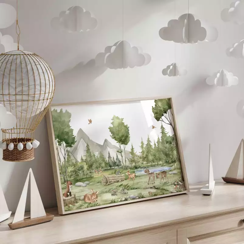 Baby forest - affiche chambre enfant