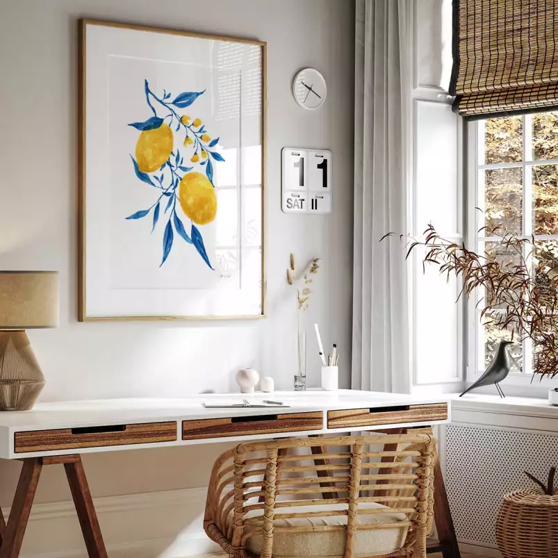 Citrons d'azur - affiche plantes