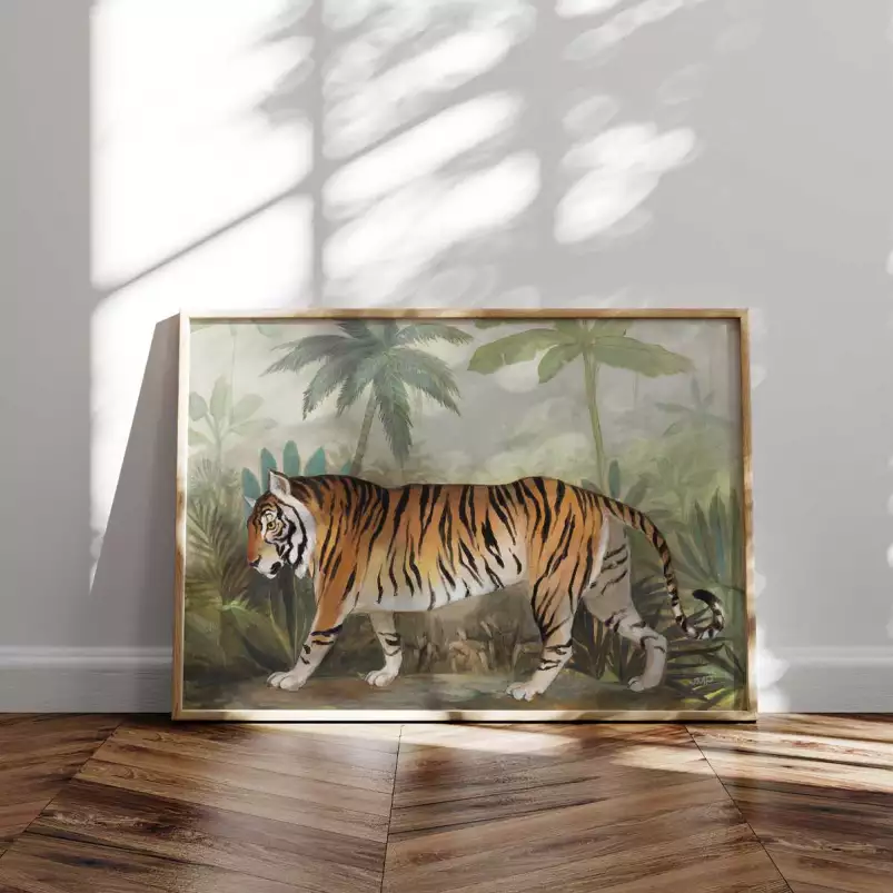 Tigre rare - tableau jungle