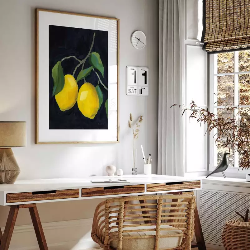 Limonade citrons - tableau nature morte fruits