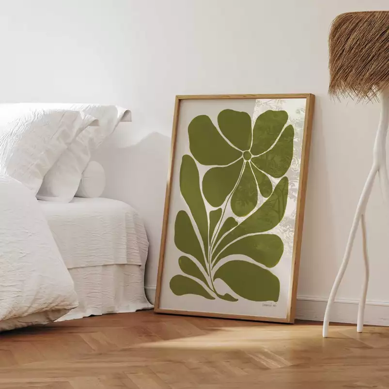 Floral verte - affiche plantes