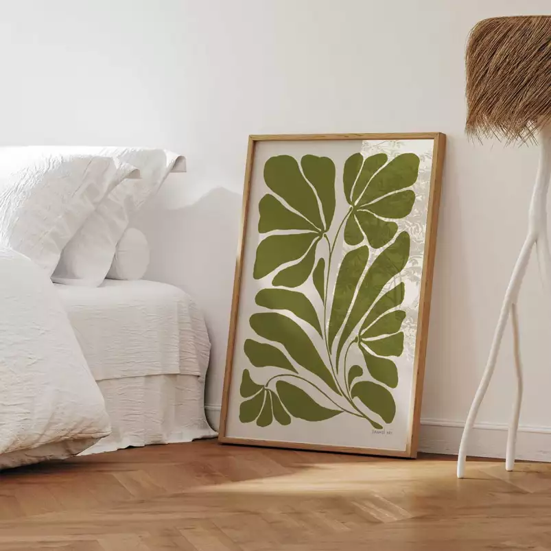 Fleural silhouette - affiche plantes