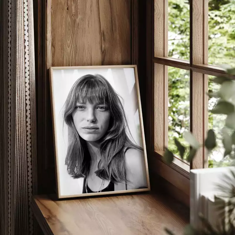 Portrait de Jane Birkin - affiche de chanteuse