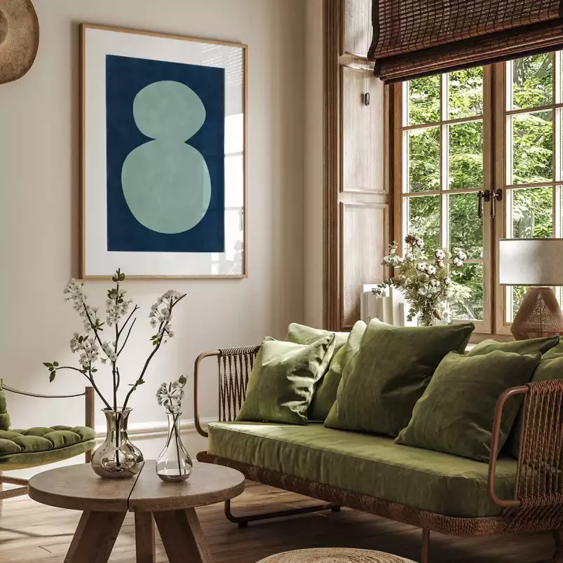 Ratio indigo - affiche courbe