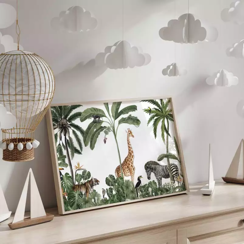 Les gardiens de la savane - affiche chambre enfant