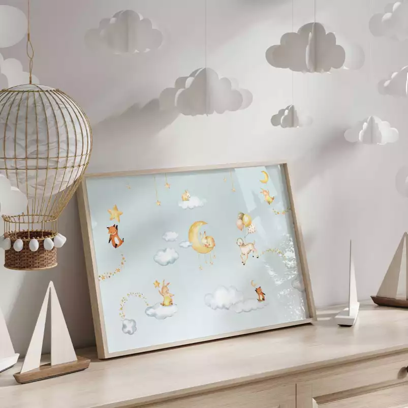 Le voyage des petites étoiles - tableau chambre enfant