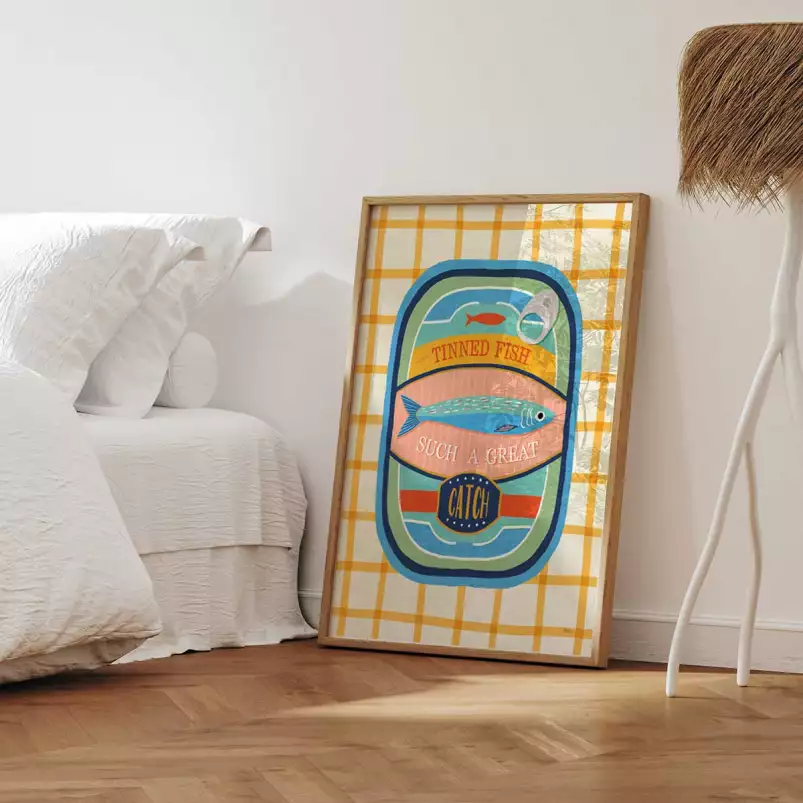 Tinned fish - affiche cuisine originale