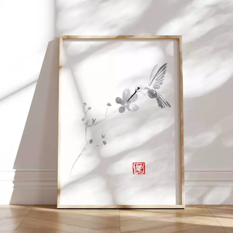 Les ailes et le cerisier - déco chambre zen japonais