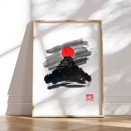 Akai Getsu - tableau japonais