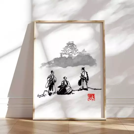 San samurai - tableau japonais
