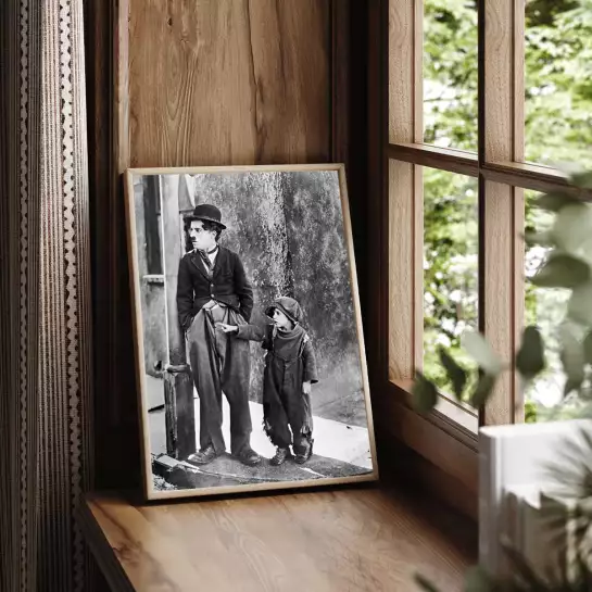 Le kid de Charlie Chaplin - affiche tournage de cinema