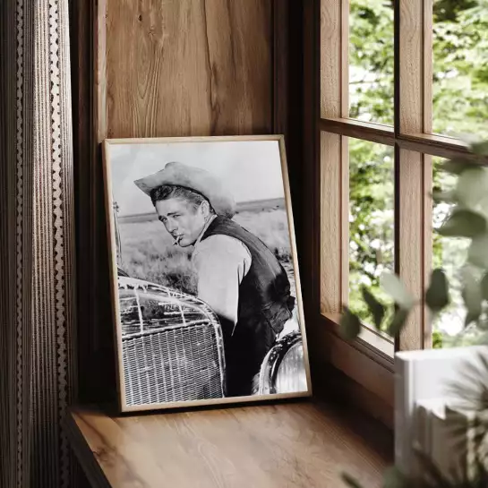 James Dean dans Géant - affiche acteurs et actrices celebres