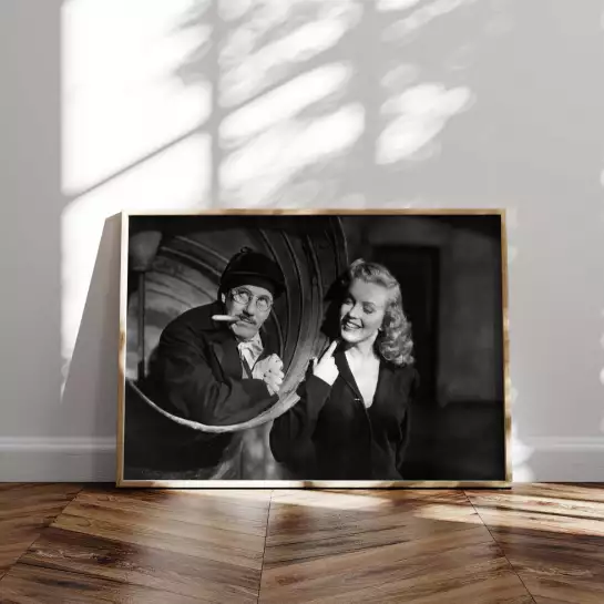 Groucho Marx, La pêche au trésor - affiche tournage de cinema