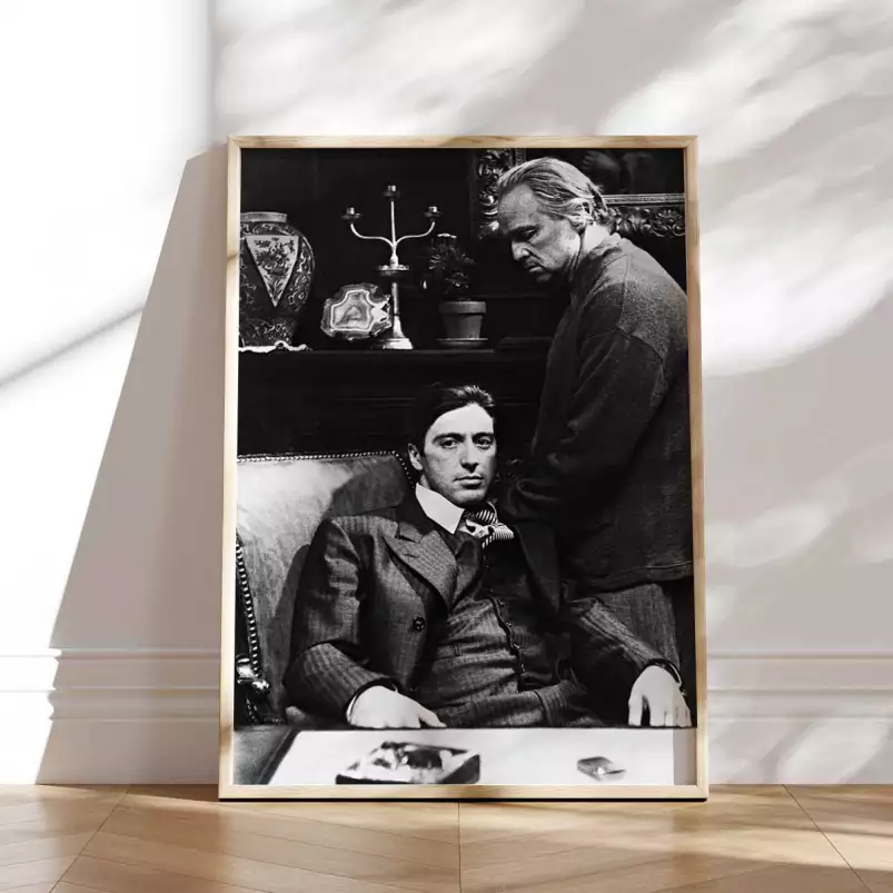 Al Pacino et Marlon Brando - affiche acteurs et actrices celebres