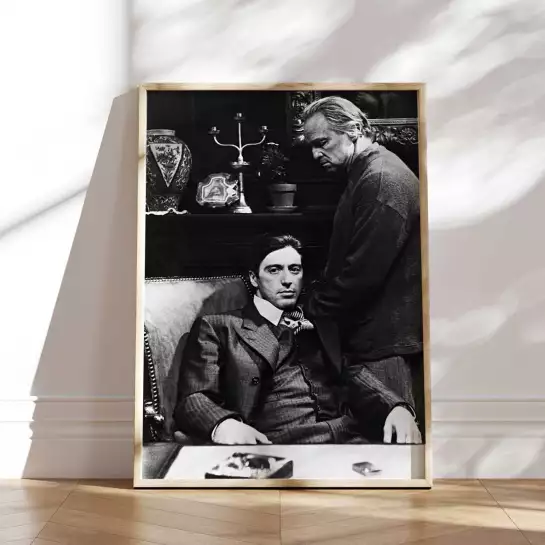 Al Pacino et Marlon Brando - affiche acteurs et actrices celebres