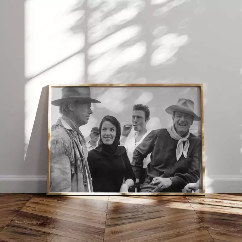 John Wayne | Stars et célébrités | Affiches et tableaux - affiche tournage de cinema