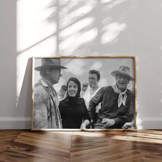 John Wayne | Stars et célébrités | Affiches et tableaux - affiche tournage de cinema