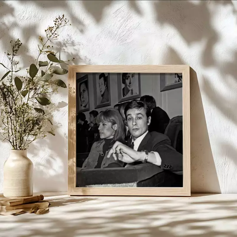 Alain et Nathalie Delon - photos noir et blanc célébrités
