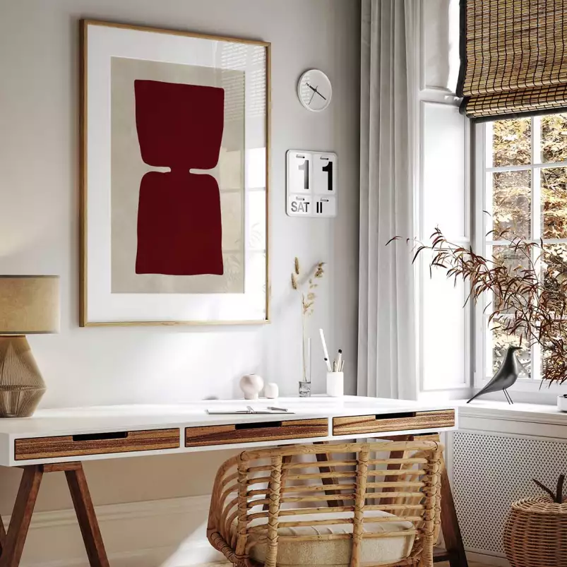 4 burgundy - tableau abstrait