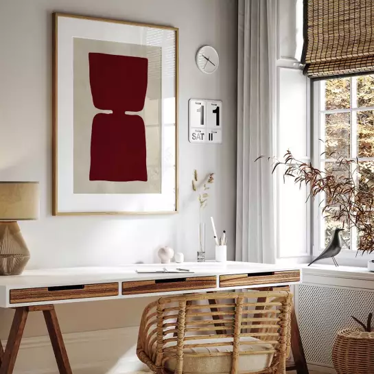 4 burgundy - tableau abstrait