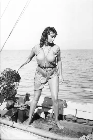 Photo de tournage Sophia Loren - affiche tournage de cinema