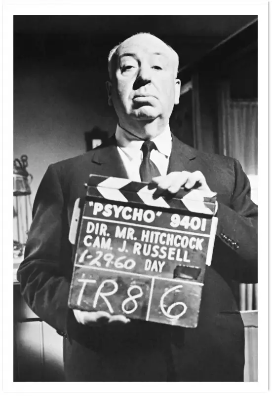 Alfred Hitchcock Psycho - affiche tournage de cinema