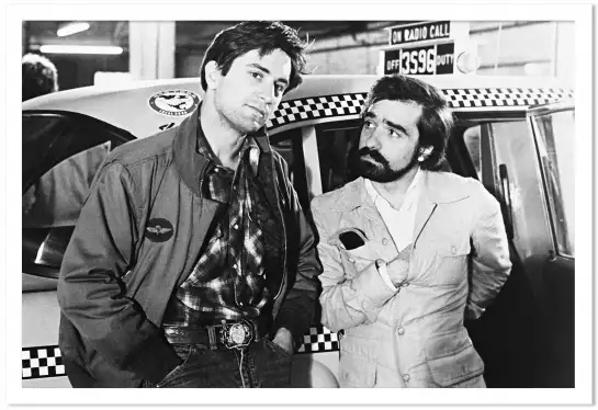 Martin Scorcese et Robert de Niro - affiche tournage de cinema