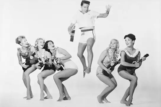 Elvis Prestley - affiche vintage noir et blanc