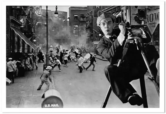 Buster Keaton - affiche tournage de cinema