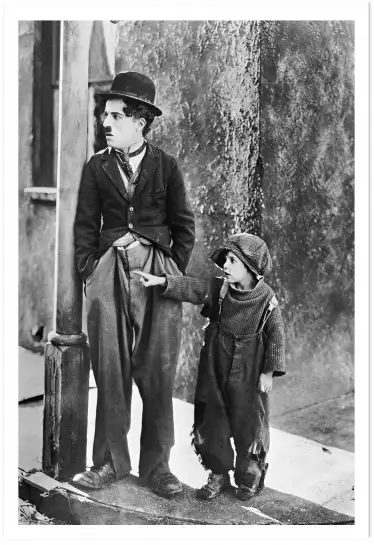 Le kid de Charlie Chaplin - affiche tournage de cinema