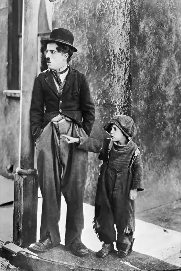 Le kid de Charlie Chaplin - affiche tournage de cinema