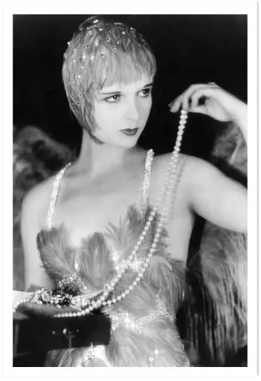 Louise Brooks - affiche vintage noir et blanc