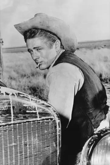 James Dean dans Géant - affiche acteurs et actrices celebres
