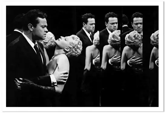 Orson Welles et Rita Hayworth - affiche de cinema