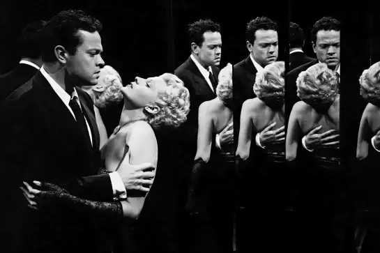Orson Welles et Rita Hayworth - affiche de cinema