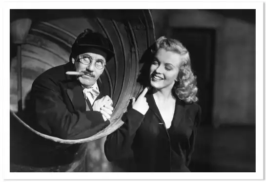 Groucho Marx, La pêche au trésor - affiche tournage de cinema