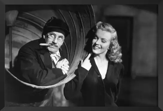 Groucho Marx, La pêche au trésor - affiche tournage de cinema
