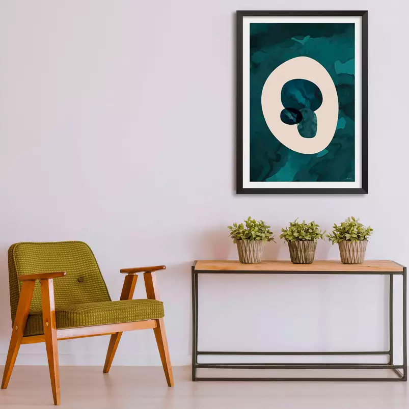 Pierre labradorite - poster minimaliste