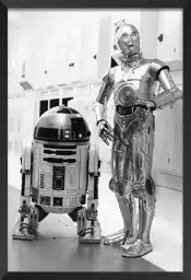 Robots R2-D2 et C-3PO - affiche tournage de cinema