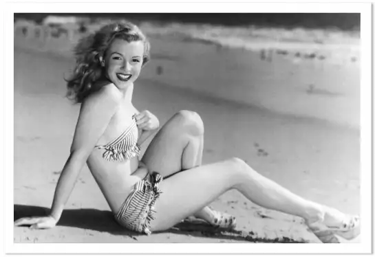 Maryline Monroe jeune - affiche acteurs et actrices celebres