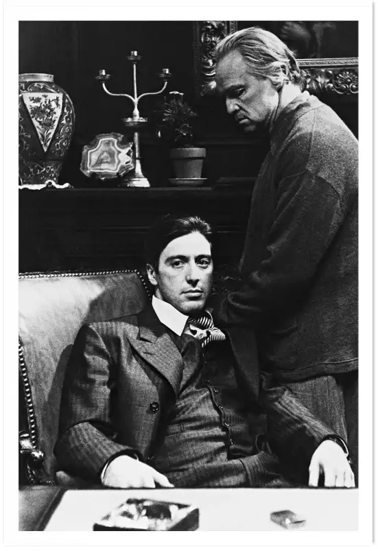 Al Pacino et Marlon Brando - affiche acteurs et actrices celebres