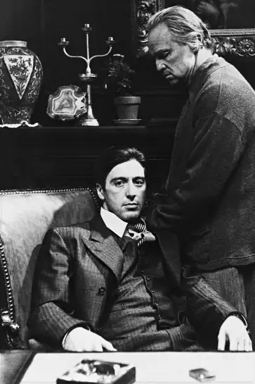 Al Pacino et Marlon Brando - affiche acteurs et actrices celebres
