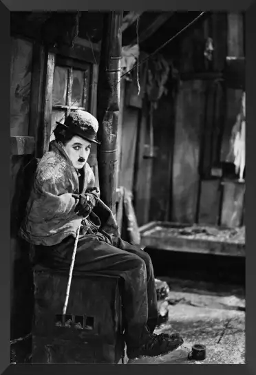 Charlie Chaplin dans La ruée vers l'or - affiche acteurs et actrices celebres