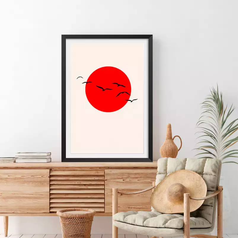 Soleil levant - poster minimaliste