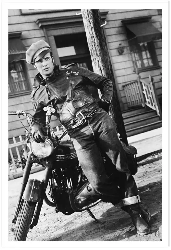 Marlon Brando - The Wild One - Portrait en noir et blanc