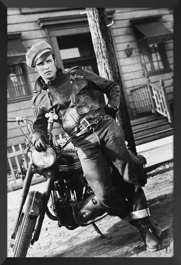 Marlon Brando - The Wild One - Portrait en noir et blanc