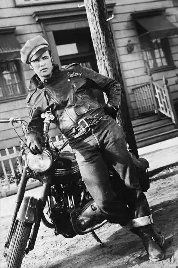 Marlon Brando - The Wild One - Portrait en noir et blanc