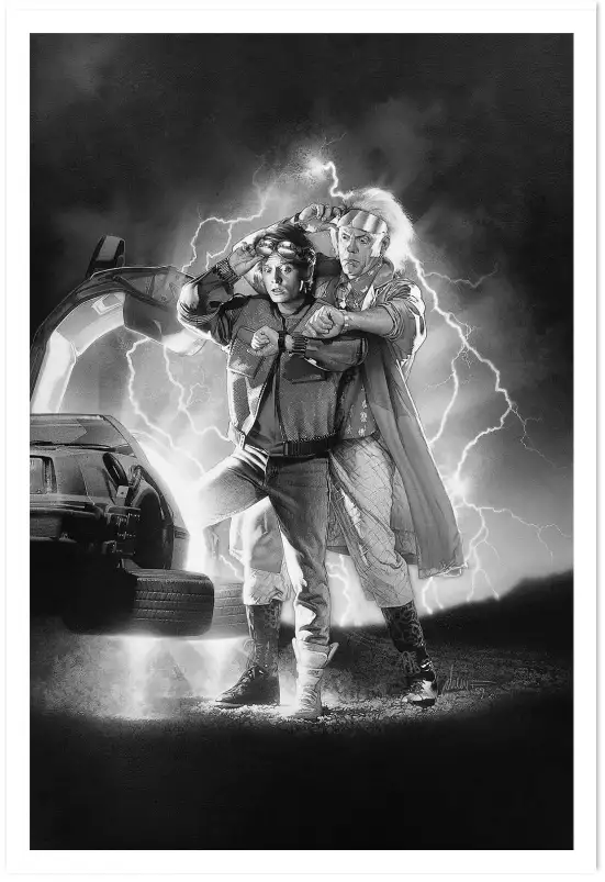 Retour vers le futur la trilogie - affiche tournage de cinema