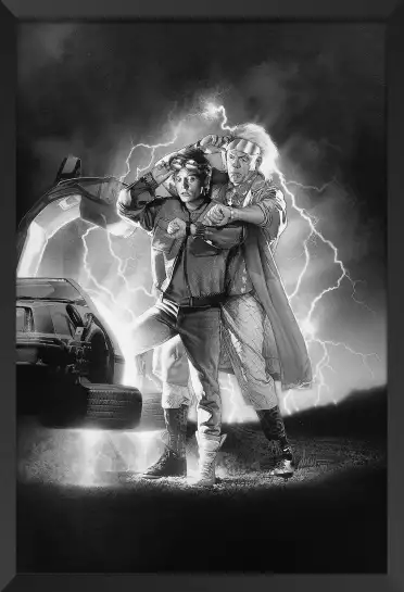 Retour vers le futur la trilogie - affiche tournage de cinema