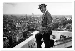 Fred Astaire sur les toits de Paris- Affiche de films noir et blanc